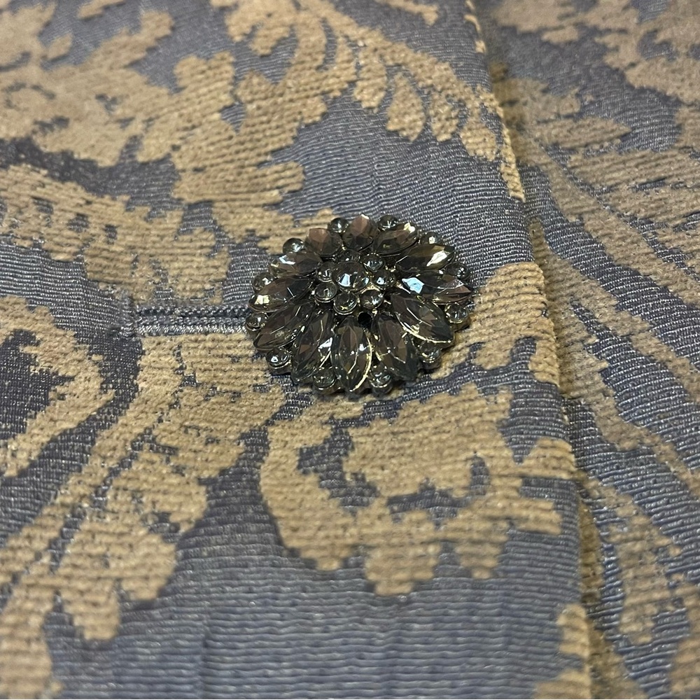 Merona Blue and Gold Paisley Coat - Picture 4 of 7